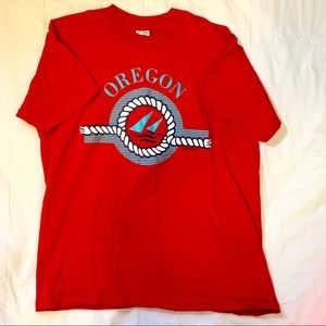 VINTAGE single stitch t-shirt Oregon sailboat 1988